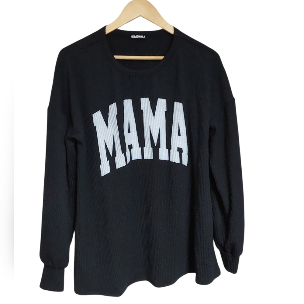 💚HEIMISH USA Black Ribbed Long Sleeve Top